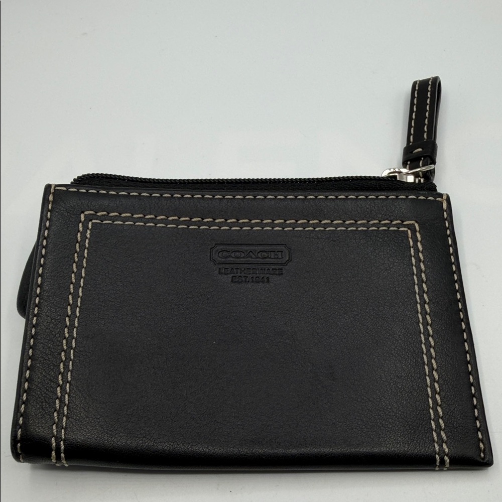 Coach Brown Wallet with Silver Keyring